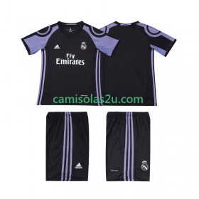 Camisolas de futebol Real Madrid 2016 2017 Retro Criança Equipamento 3ª Manga Curta